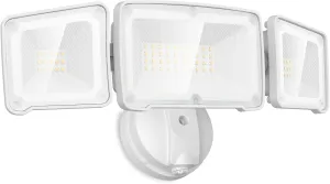 LEPOWER 3500LM Dusk to Dawn Flood Light Outdoor,35W LED Flood Light, Outdoor Security Lights with Photocell, 3200K, IP65 Waterproof, Exterior Flood Lights for Garden, Garage, House, Backyard（White）