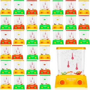 Lewtemi 100 Pcs Water Ring Toss Handheld Game Bulk Retro Pastime Games Handheld Toys Party Favor Basketball Fun Gifts, Without Water