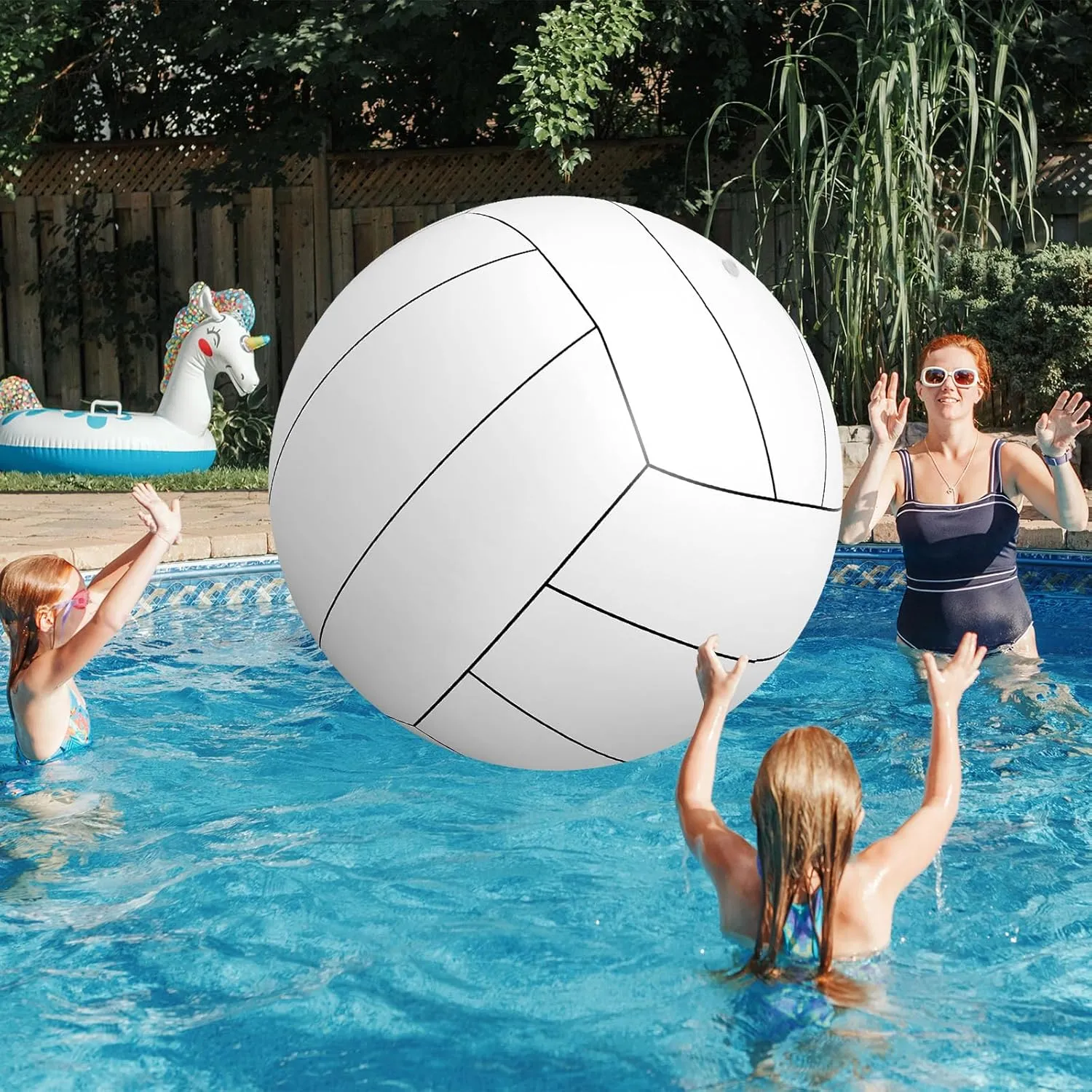 Lewtemi 2 Pcs 27 Inch/ 40 Inch Giant Inflatable Sports Balls Large Inflatable Beach Ball Inflatable Ball for Summer Pool Outdoor Activity Games Toys