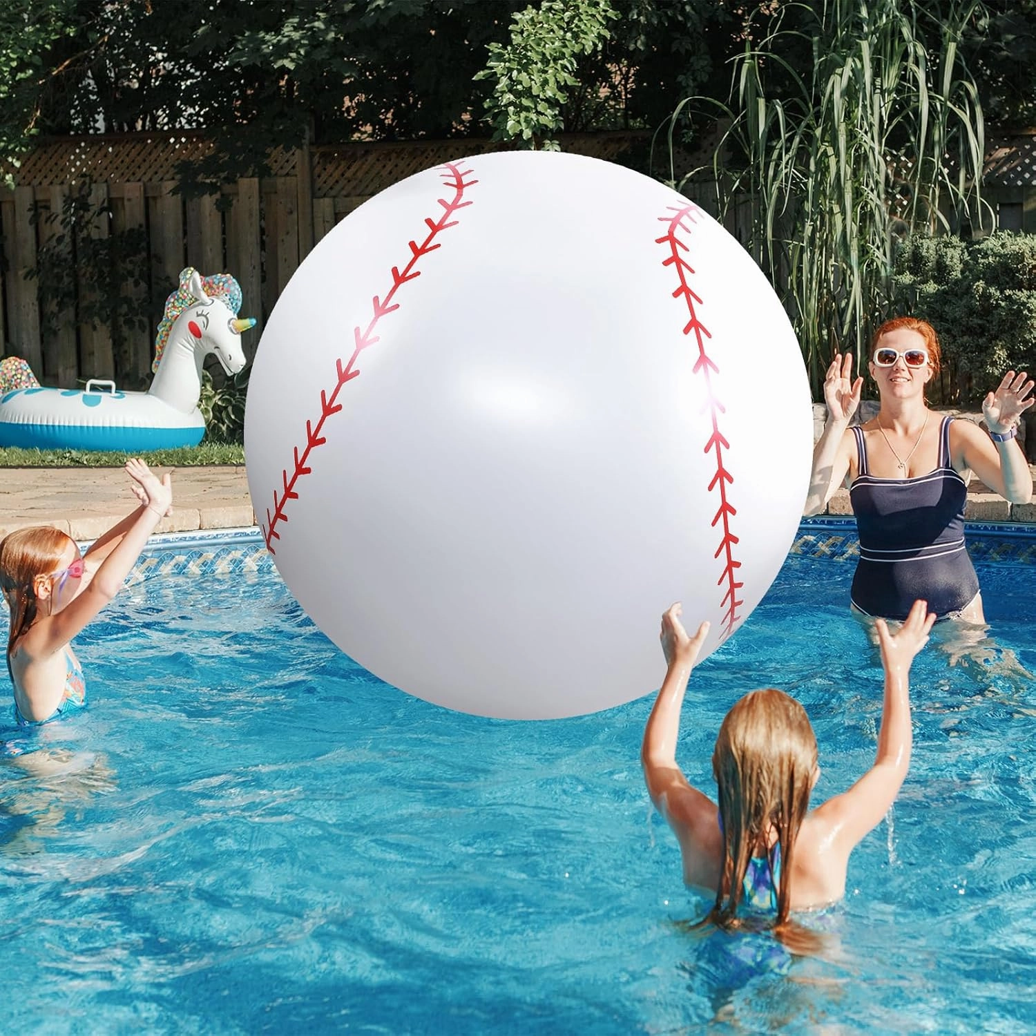 Lewtemi 2 Pcs 27 Inch/ 40 Inch Giant Inflatable Sports Balls Large Inflatable Beach Ball Inflatable Ball for Summer Pool Outdoor Activity Games Toys