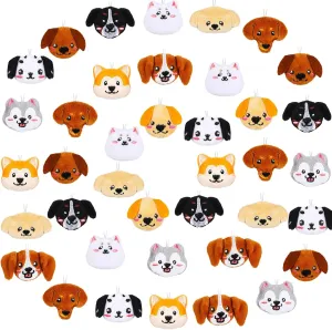 Libima 40 Pcs Mini Stuffed Animals Sea Animal Fruit Plush Keychain Set for Carnival Birthday Classroom Prizes Decoration for Clothes (Dog)