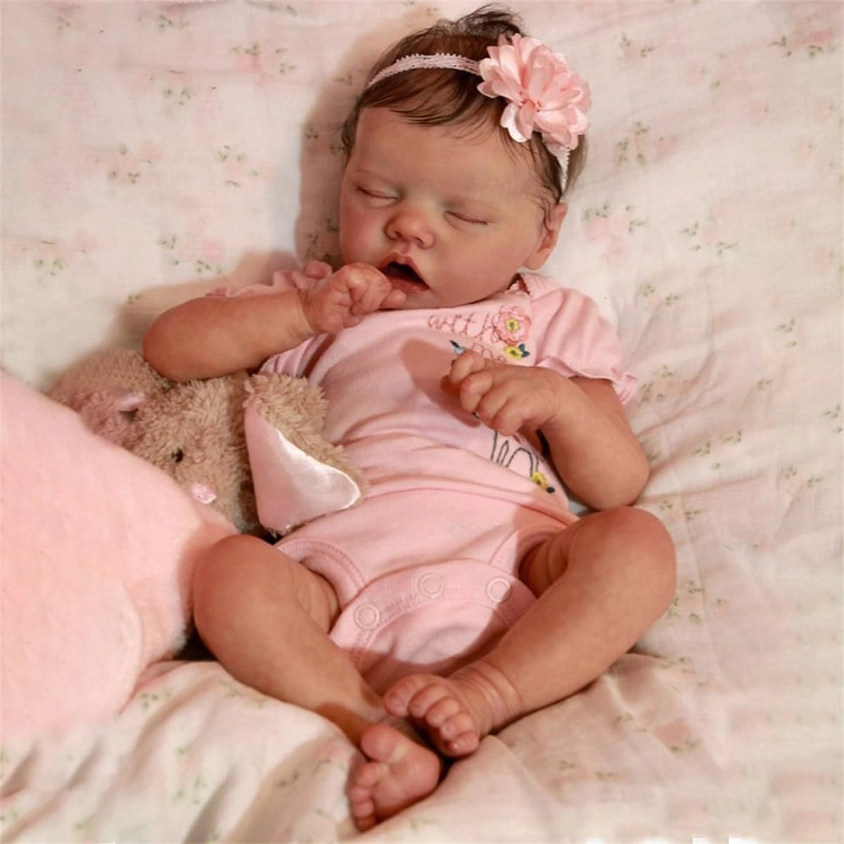 Lifelike Reborn Baby Dolls Girl Full Body Silicone 18 Inch Vinyl Newborn Girl Doll Washable Baby Dolls Real Life Babies That Look Real Small Reborn Doll Best Toy for Kids Ages 3 