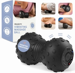 Lifepro 4-Speed Vibrating Massage Ball - Peanut Massager and Vibrating Foam Roller for Fitness, Mobility, and Relaxation - Compact and Portable Design