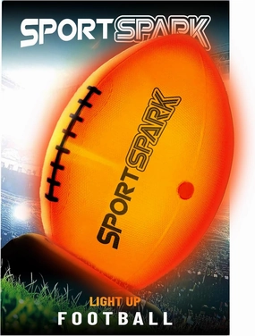 Light Up Football - Glow in The Dark Ball - Outdoor Sports Birthday Gifts for Boys Ages 8-15 - Kids & Teenage Youth Gift Ideas