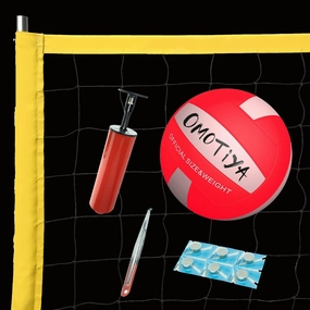 Light Up Volleyball Set, Glow in The Dark Volleyball with Professional Volleyball Net and Pump, Outdoor Volleyball Set for Backyard, Volleyball Gift, Official Size 5 - Poles Not Included