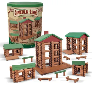 LINCOLN LOGS Collector's Edition Village Set - 327 Real Wood Pieces, Ages 3 , Retro Building Toy for Boys/Girls, Creative Construction Game