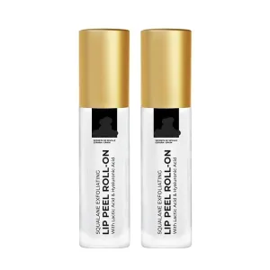 Lip Peel Roll-on with lactic acid & hyaluronic acid 6 ml (Pack of 2) | Squalane exfoliating lip peel for soft, delicate & glossy lips | Lip peel for hydrating dry lips.