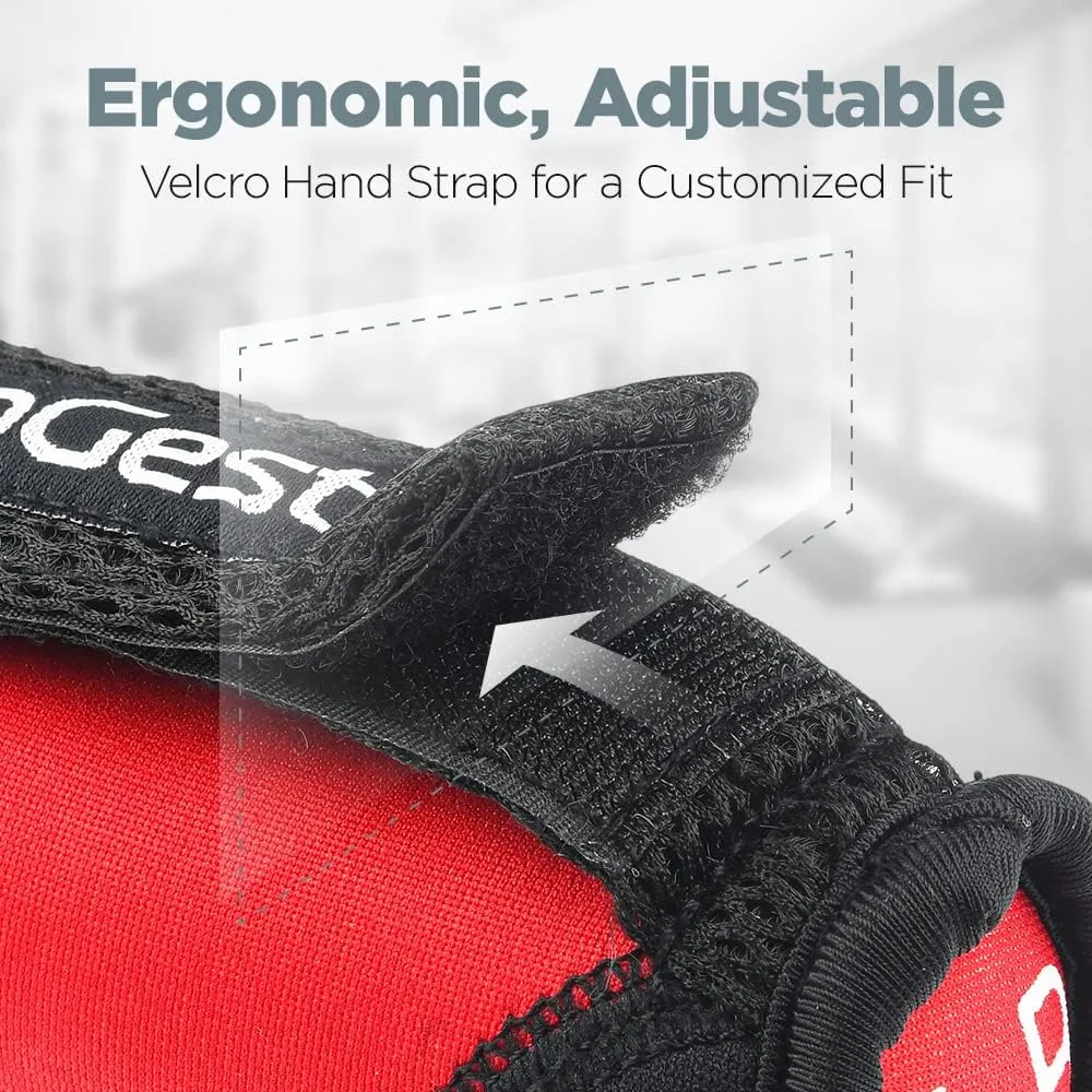 Logest Soft Hand Weights - Adjustable Neoprene Dumbbells (1LB, 2LB, 3LB, 4LB) - Red, Yellow, Blue, Purple - Velcro Straps - Weight Training, Walking, Jogging, Aerobics, Yoga