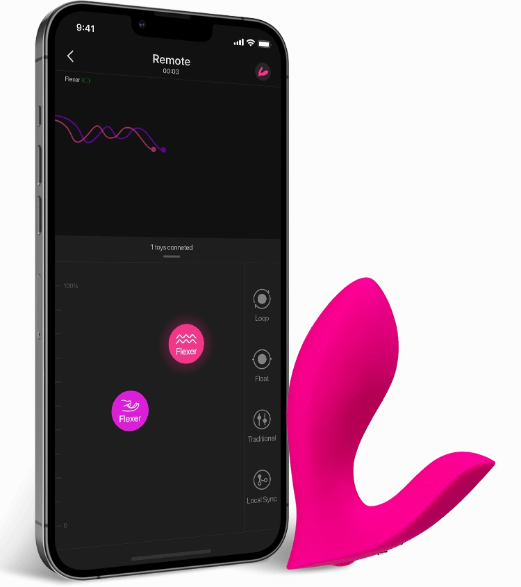 Lovense Flexer Bluetooth Insertable Dual Panty Vibrator