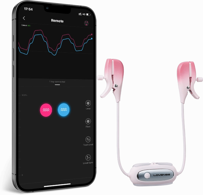 Lovense Gemini - The world's first app-controlled adjustable vibrating nipple clamps