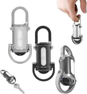 Lumilink Mini Torch - High Gloss Waterproof Portable Flashlight Keychain, Emergency Equipment (Silver)