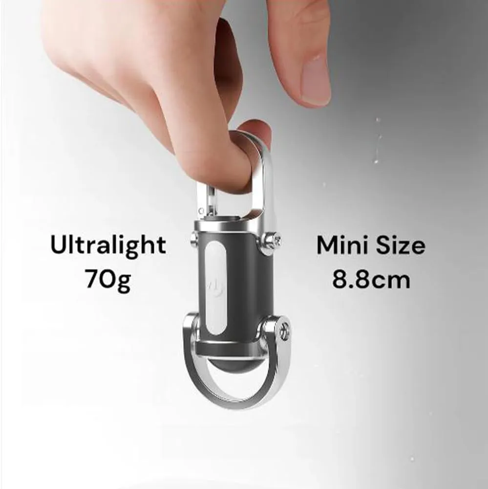 Lumilink Mini Torch - High Gloss Waterproof Portable Flashlight Keychain, Emergency Equipment (Silver)