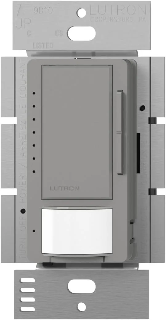 Lutron Maestro LED  Dimmer and Vacancy Sensor, Single Pole and Multi-Location, MSCL-VP153M-GR, Gray