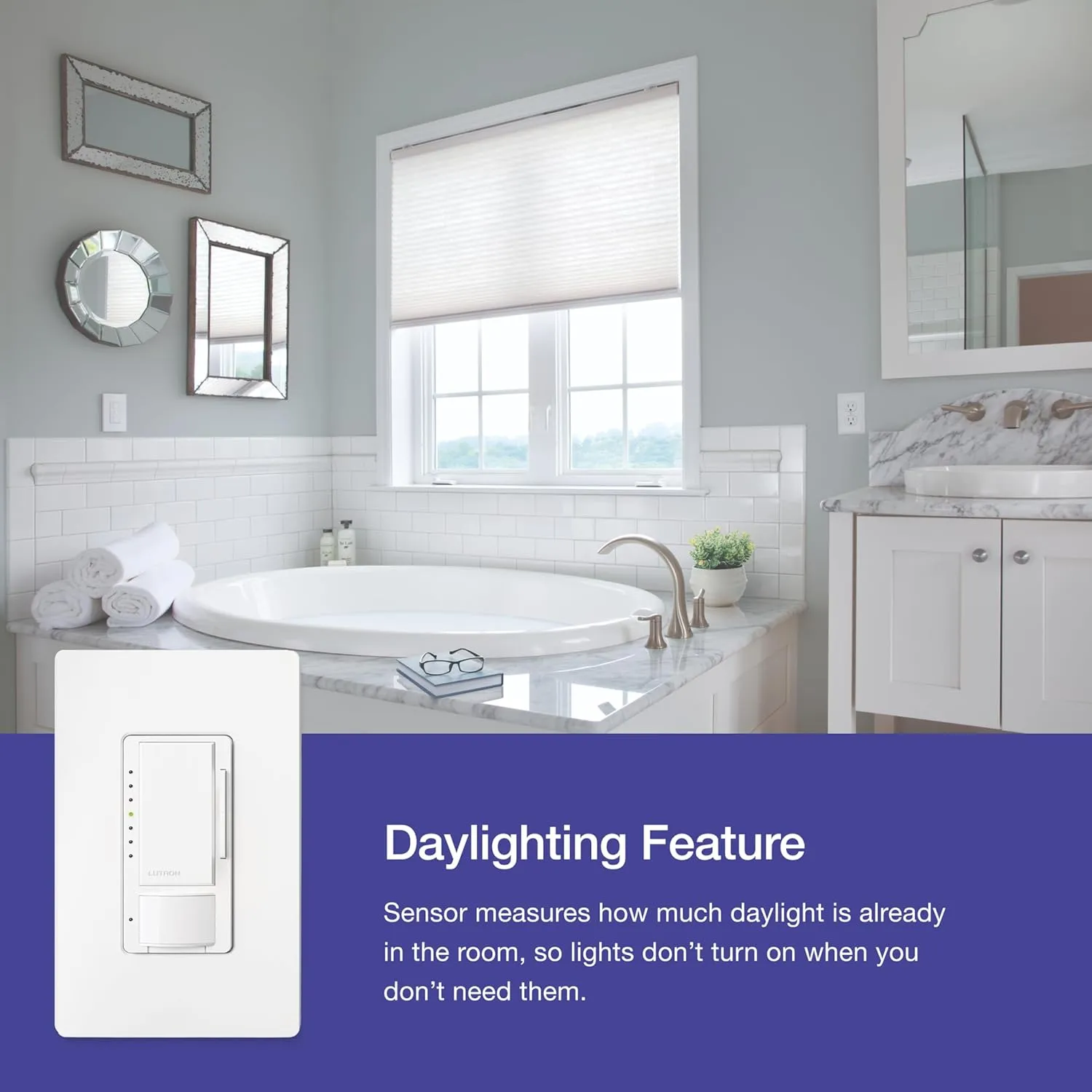 Lutron Maestro Motion Sensor Dimmer Switch for Bathroom, Garage, Laundry Room, and Closet, Occupancy and Vacancy Sensor, Single-Pole/Multi-Location, No Neutral Req, MSCL-OP153M-GR, Gray