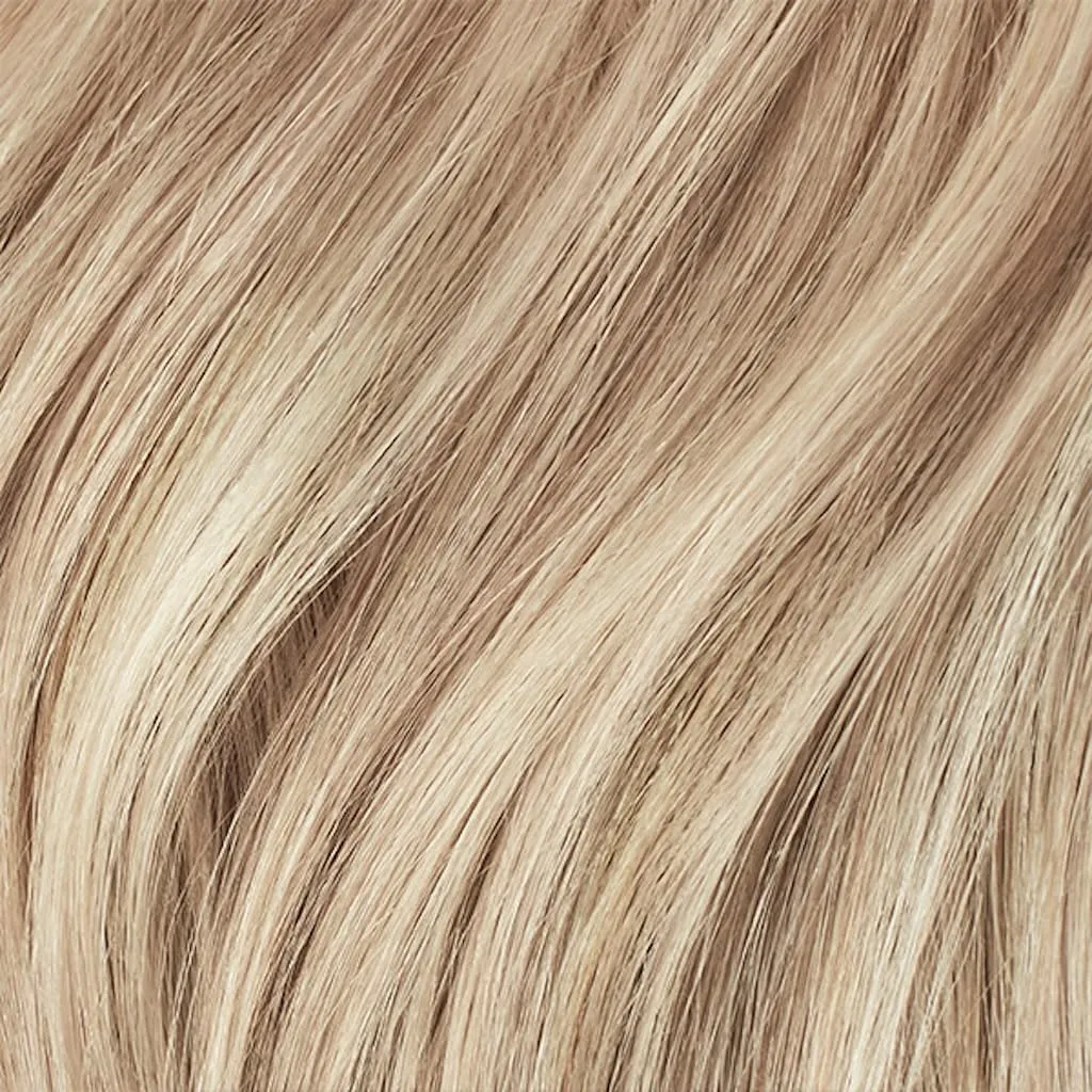 Luxy 100% Remy Human Hair, Clip-In Ponytail Extension, One-Piece Velcro Wrap & Secure Prongs - Natural Looking Volume & Length for All Hair Types 100 grams 16" Dimensional Beige Blonde