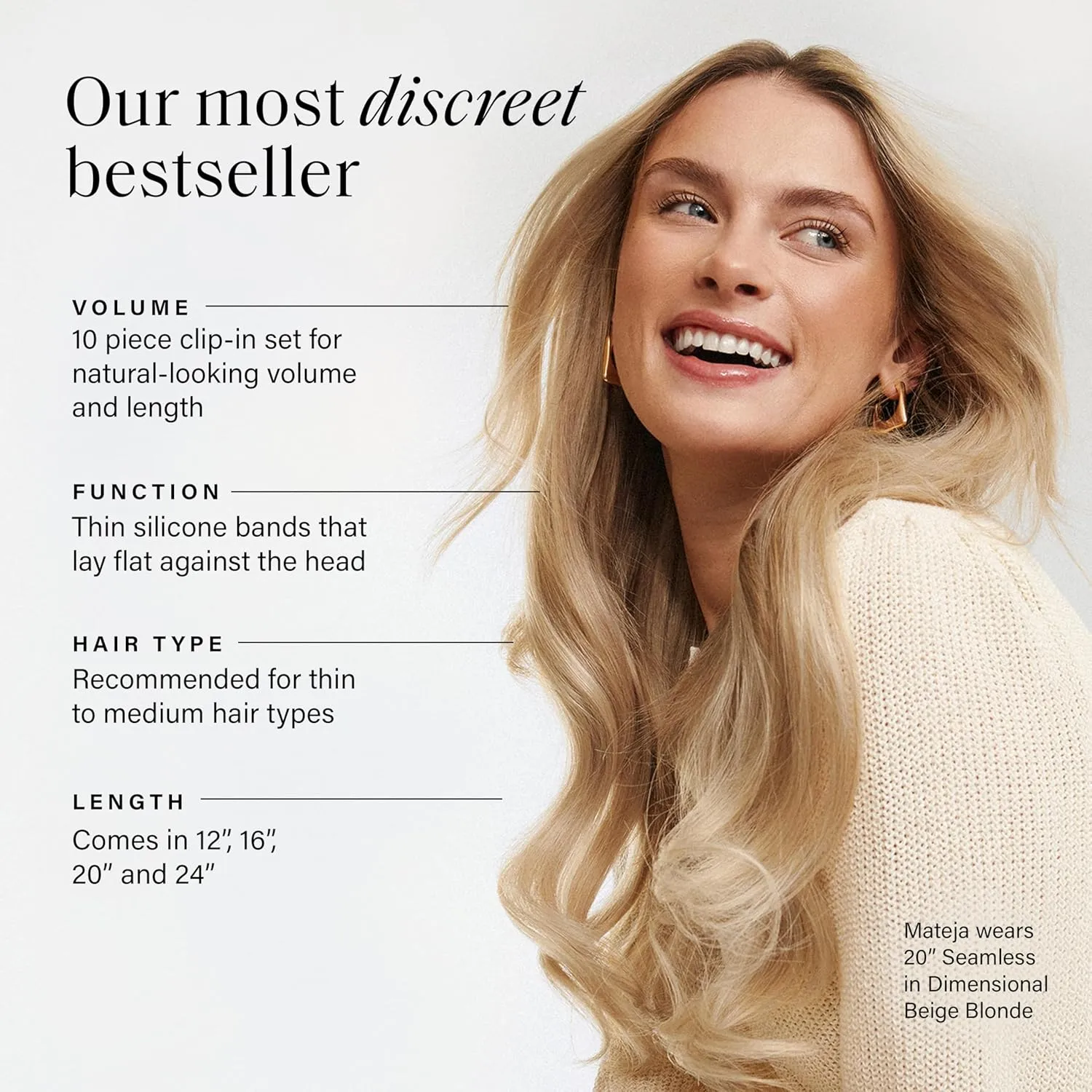 Luxy 100% Remy Human Hair - Seamless Clip-In Hair Extensions - Multi-Dimensional Color for Natural Blending, Adds Volume & Length 160 grams 16" Ash Brown Balayage