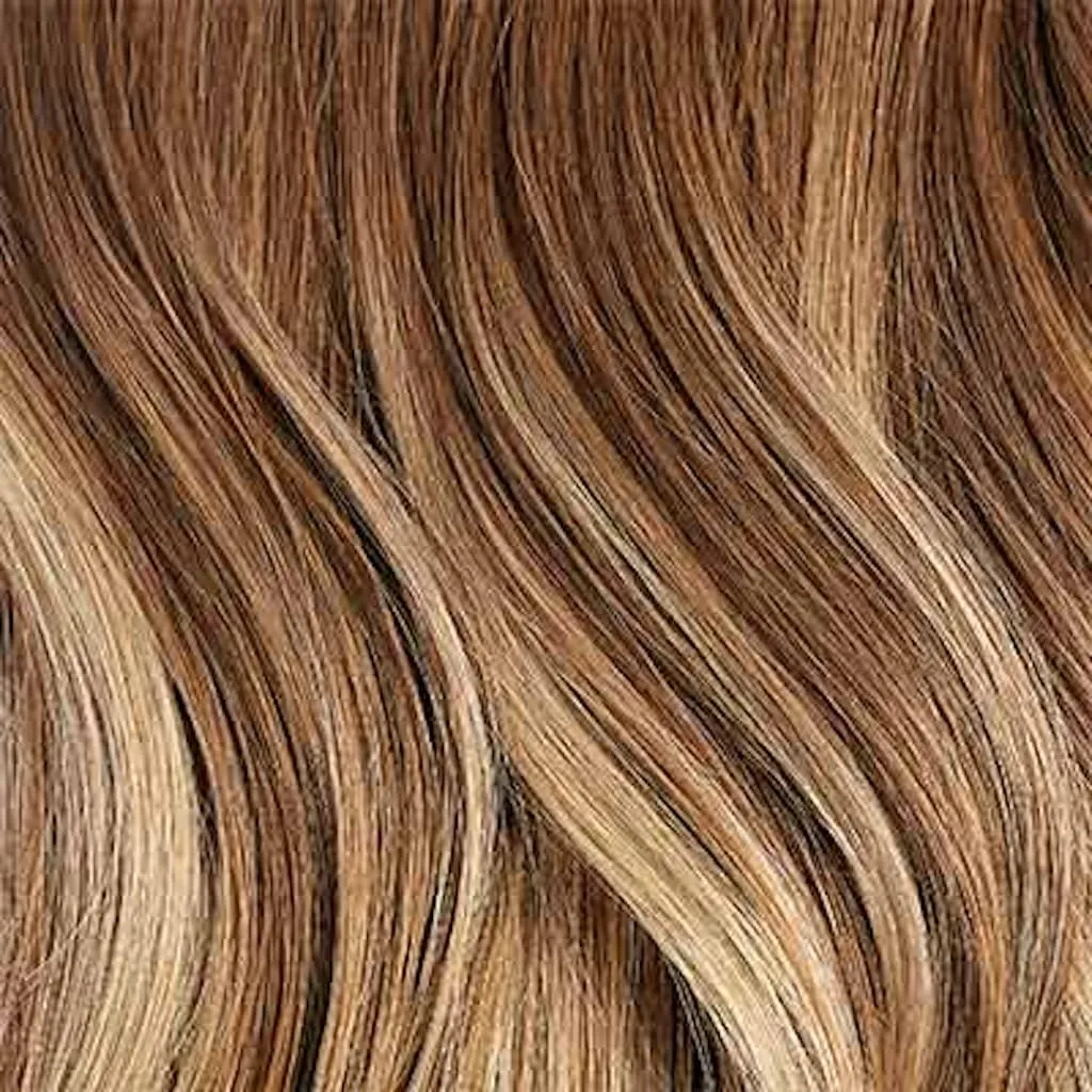 Luxy Hair 20" Chestnut Brown Balayage Thick Classic Clip-In Hair Extensions (220 grams) 100% Remy Human Hair, Thick, Natural,Volume, 10-Piece Set, Blends Easily