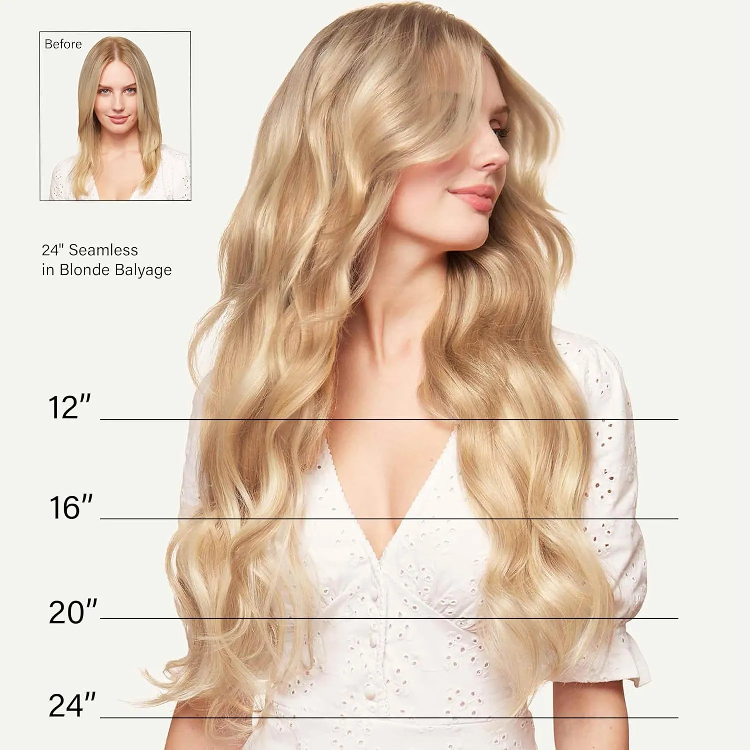 Luxy Hair 24" Chestnut Brown Classic Clip-In Hair Extensions (240 grams) 100% Remy Human Hair, Natural,Volume, 10-Piece Set, Blends Easily