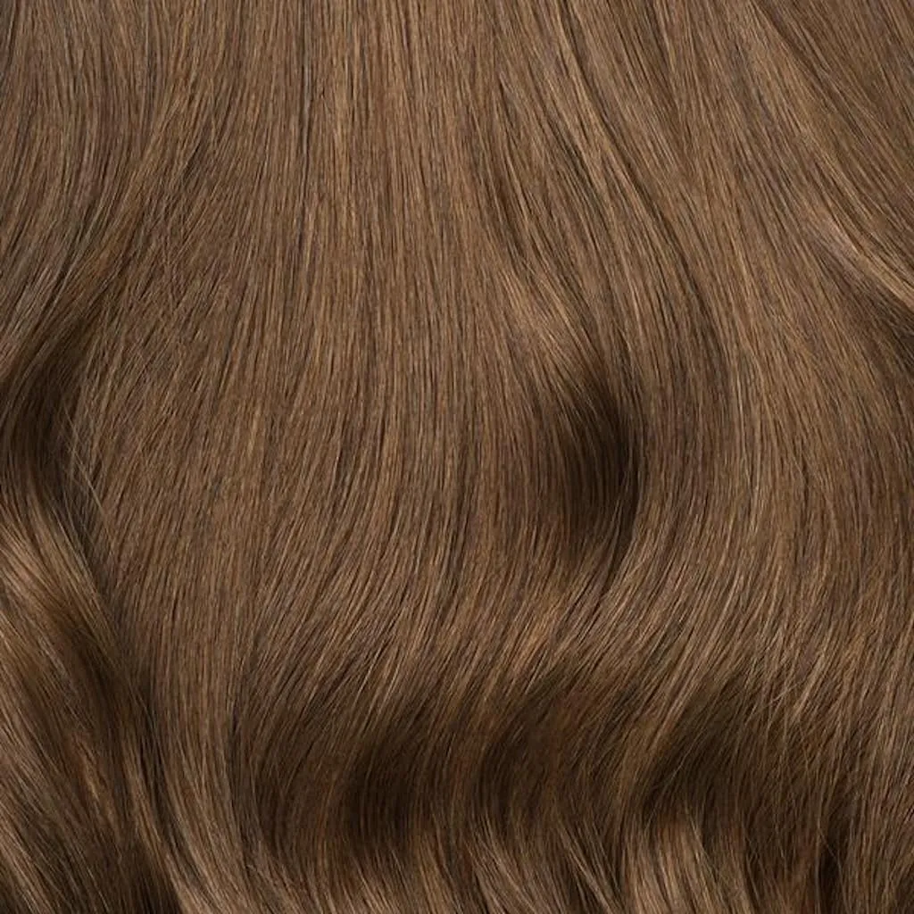 Luxy Hair 24" Chestnut Brown Classic Clip-In Hair Extensions (240 grams) 100% Remy Human Hair, Natural,Volume, 10-Piece Set, Blends Easily