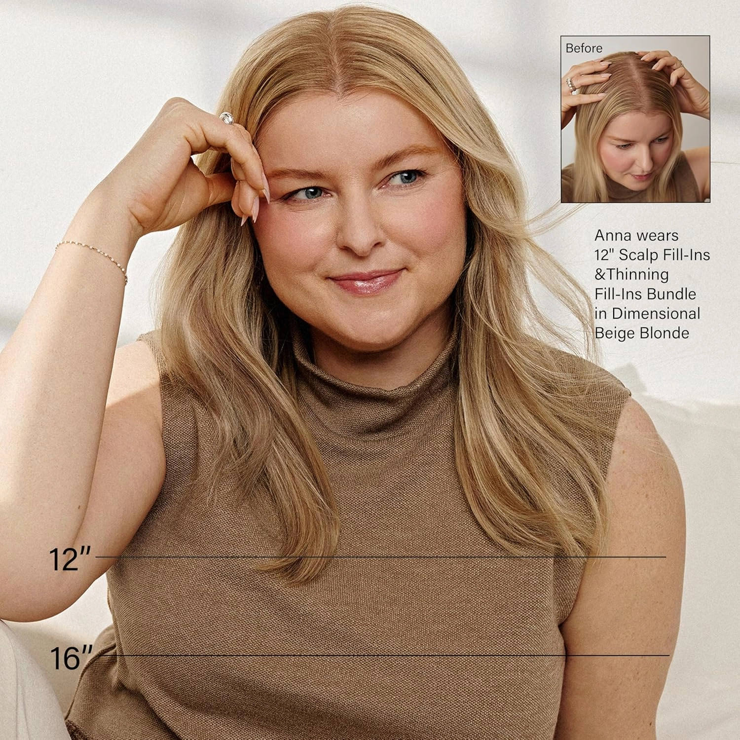 Luxy 100% Remy Human Hair – Scalp Hair Fill-Ins - Clip-Ins for Scalp & Part Line Coverage - Natural Coverage for Thinning Areas, Lightweight Mesh Bands 40 grams 16" Chestnut Brown Scalp