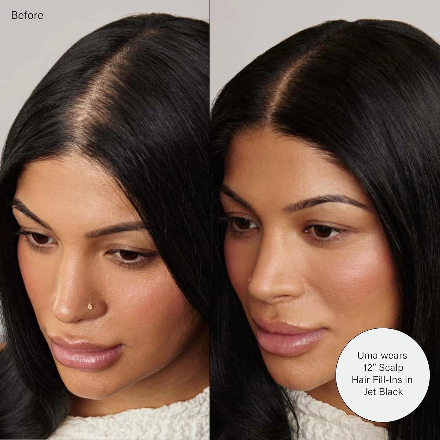 Luxy 100% Remy Human Hair – Scalp Hair Fill-Ins - Clip-Ins for Scalp & Part Line Coverage - Natural Coverage for Thinning Areas, Lightweight Mesh Bands 40 grams 16" Chestnut Brown Scalp