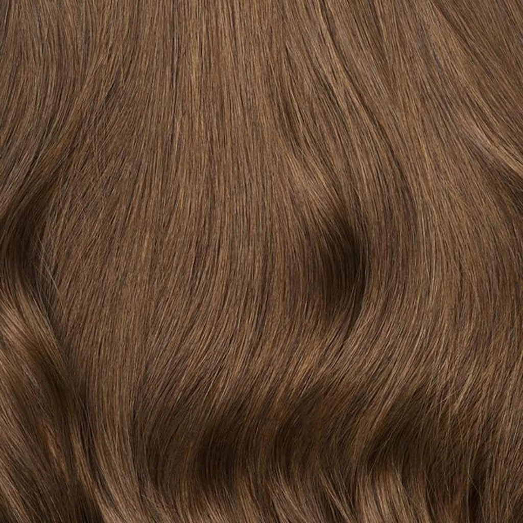 Luxy Hair 20" Chestnut Brown Thick Classic Clip-In Hair Extensions (220 grams) 100% Remy Human Hair, Thick, Natural,Volume, 10-Piece Set, Blends Easily