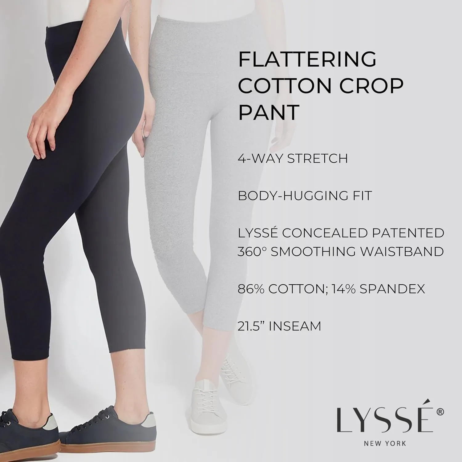 Lysse Plus Size Cropped Cotton Leggings