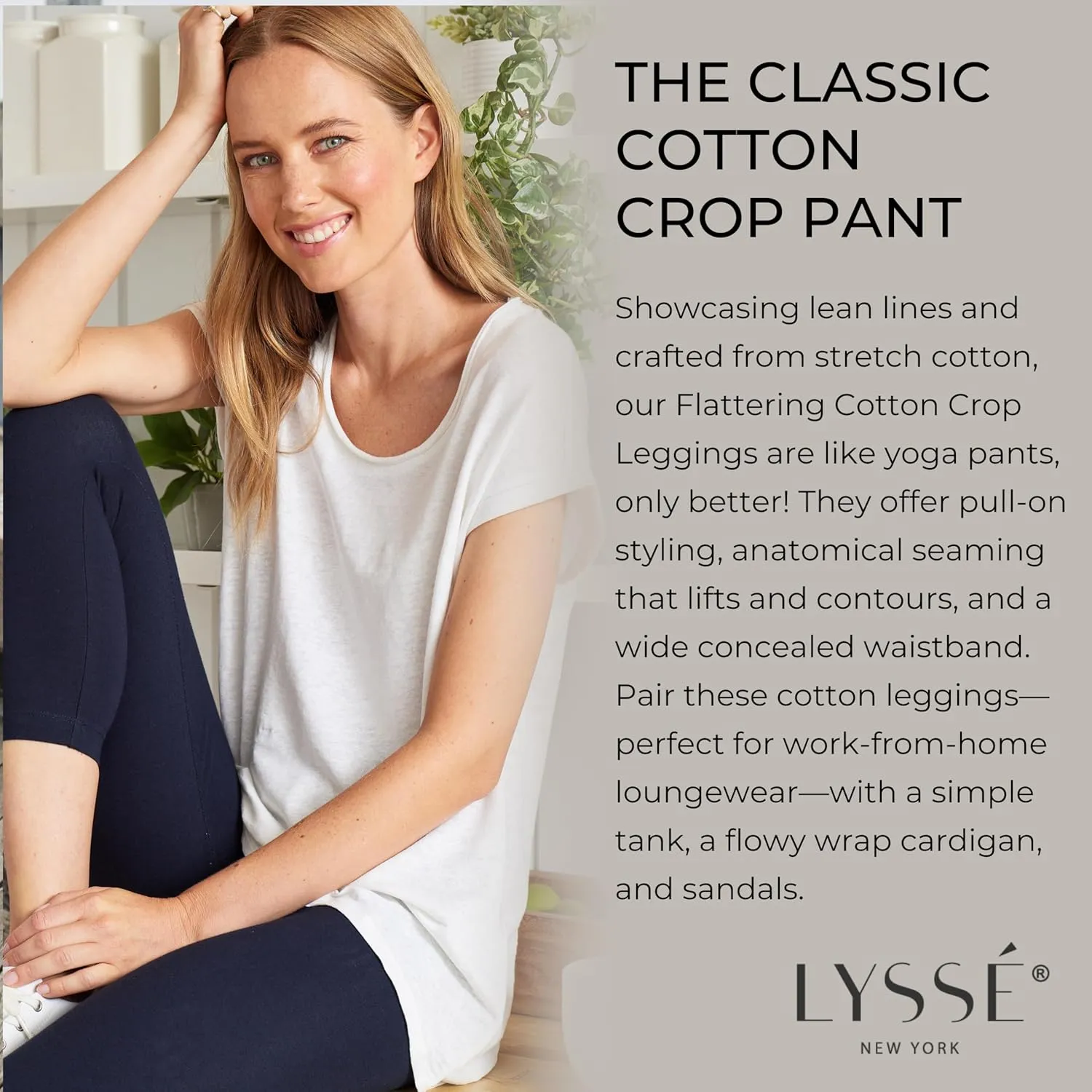 Lysse Plus Size Cropped Cotton Leggings