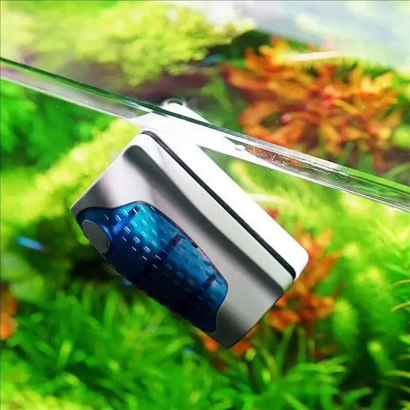 Magnetic Fish Tank Brush Algae Magnet Aquarium Glass Aquatic Cleaner Cleaning Au