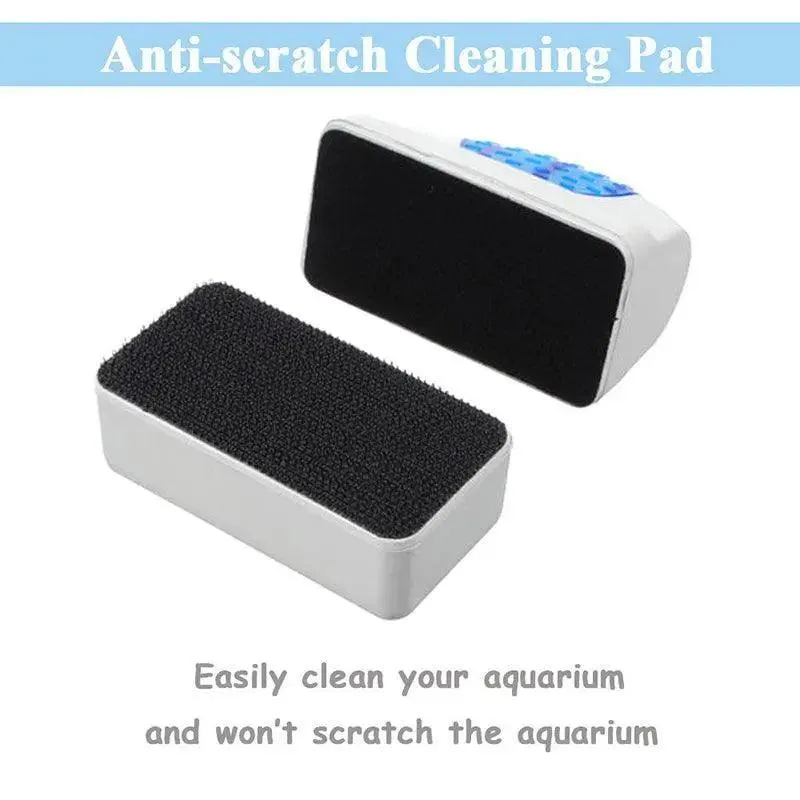 Magnetic Fish Tank Brush Algae Magnet Aquarium Glass Aquatic Cleaner Cleaning Au