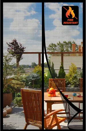 Magnetic Screen Door，Fiberglass Screen Door Mesh，Keep Bugs Out, Heavy-Duty Mesh Curtain,Pet and Kid Friendly, Works with Front Doors, Sliding Doors（38x83 Inch Fiberglass