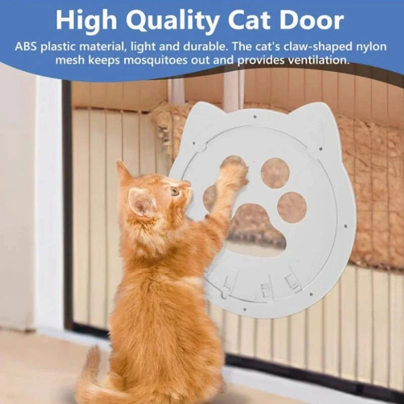 Magnetic Pet Screen Door for Small Dogs & Cats with Lock – For Screen Doors, Windows & Porches