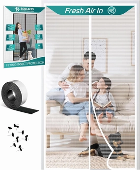 Magnetic Screen Door with Upgraded PET Material Mesh- Easy Installation, Tear-Resistant, Pet and Kid Friendly