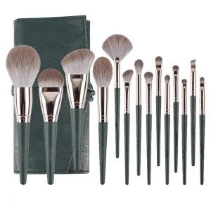 Makeup brush set 14 pieces of powder powder blusher repair brush, complete set of beauty tools,