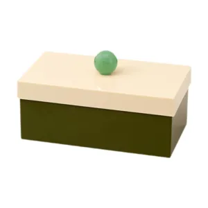 Makeup Pad Storage Box Cotton Pad Organizer with Lid Storage Container Cotton Pad Dispenser Qtip Holder Dispenser for Vanity, Green Handle