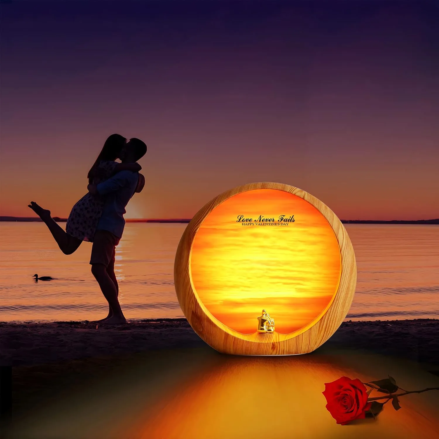 mamre Golden Sunset Lamp Home Decorations Table Lamp Gifts for Wedding Anniversary Valentine's Day Mother's Day Birthday(Golden Sunset)