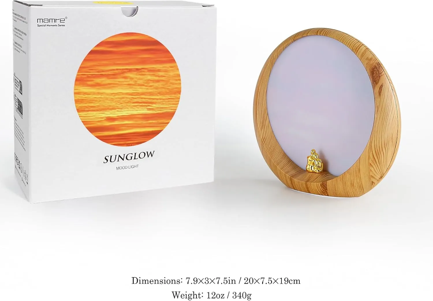 mamre Golden Sunset Lamp Home Decorations Table Lamp Gifts for Wedding Anniversary Valentine's Day Mother's Day Birthday(Golden Sunset)