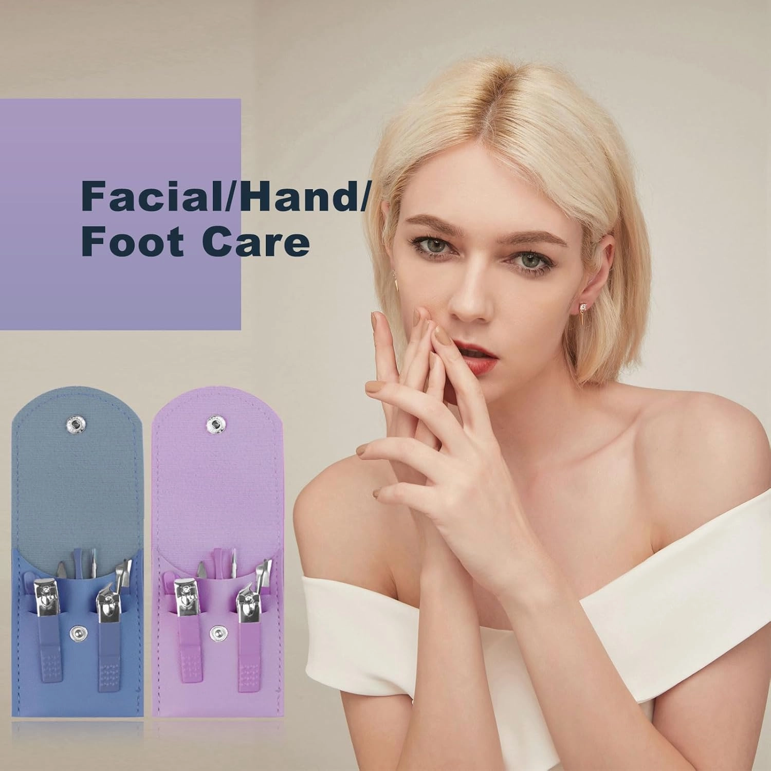 Manicure Set Bulk, Nail Clippers Kit Stainless Steel Fingernail Clippers Set, Sturdy Nail Tip Cutter Trimmers Professional Grooming Toenail Clippers Personal Pedicure Kits Gift (10 Pack 9 in 1)