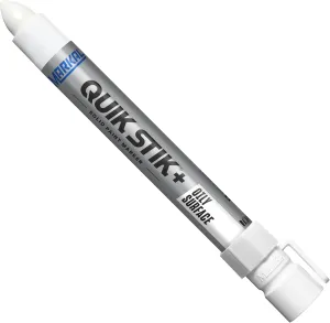 Markal 28880 - Quik Stik   Oily Surface Solid Paint Marker for Marking Oily, Wet, Dry, Smooth & Rough Surfaces, Twist-Up Knob, Fast Drying, Weather & UV-resistant,White Color (12 Pk), Made in USA