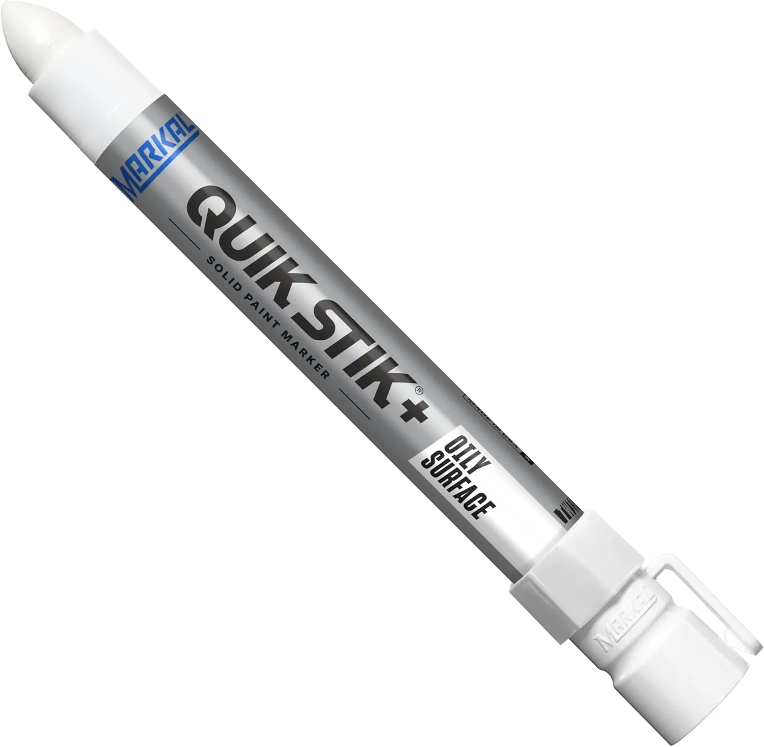 Markal 28880 - Quik Stik   Oily Surface Solid Paint Marker for Marking Oily, Wet, Dry, Smooth & Rough Surfaces, Twist-Up Knob, Fast Drying, Weather & UV-resistant,White Color (12 Pk), Made in USA