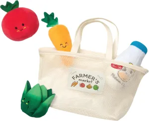 Melissa & Doug Multi-Sensory Market Basket Fill & Spill Infant Toy - Play Food Menus, Pretend Play Grocery Toys, Sorting And Stacking Toys, Multi-Sensory Toys For Infants And Toddlers Ages 1 