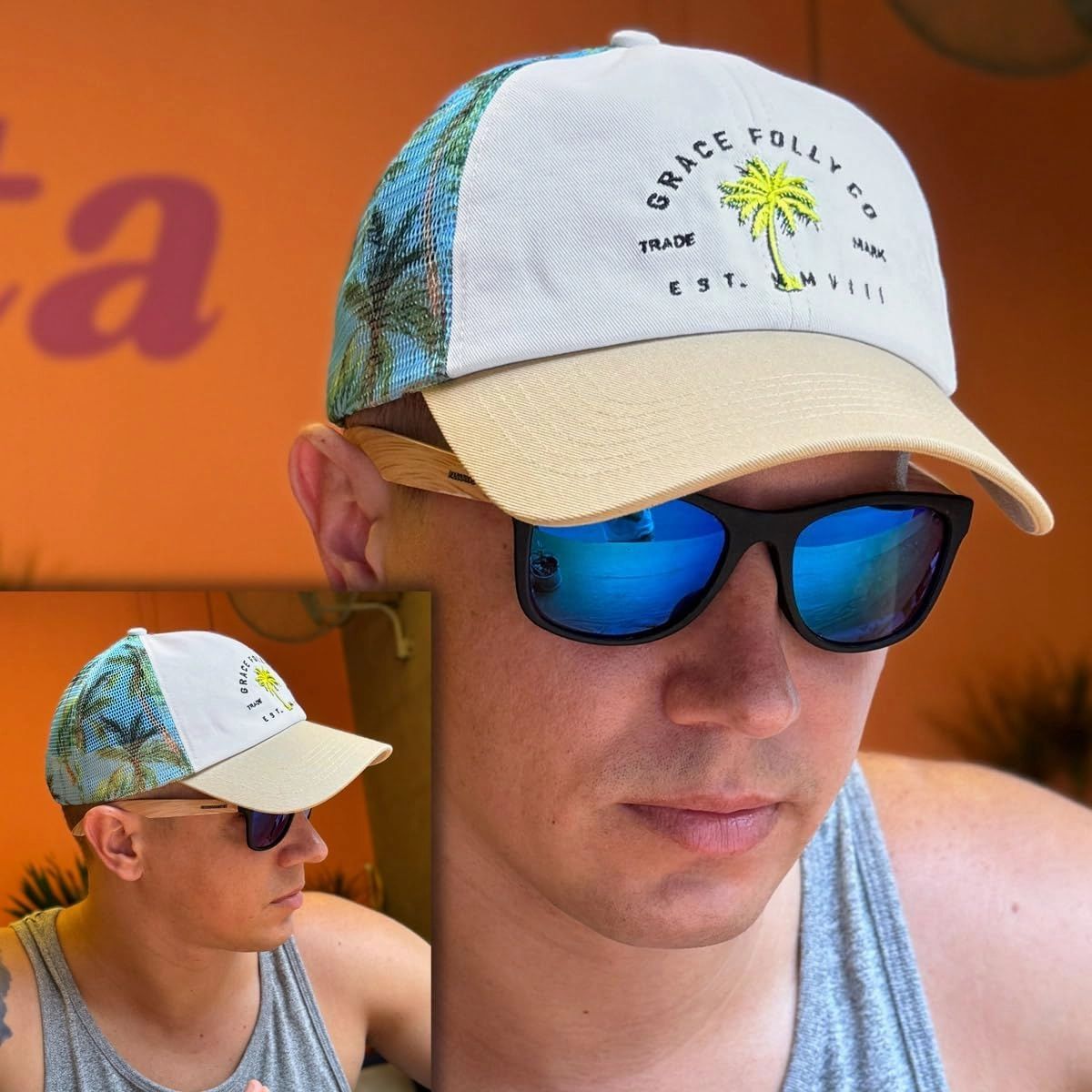 Men’s Baseball Cap in Cool Dad Hat Design with Mesh to Stay Cool at The Beach in Summer