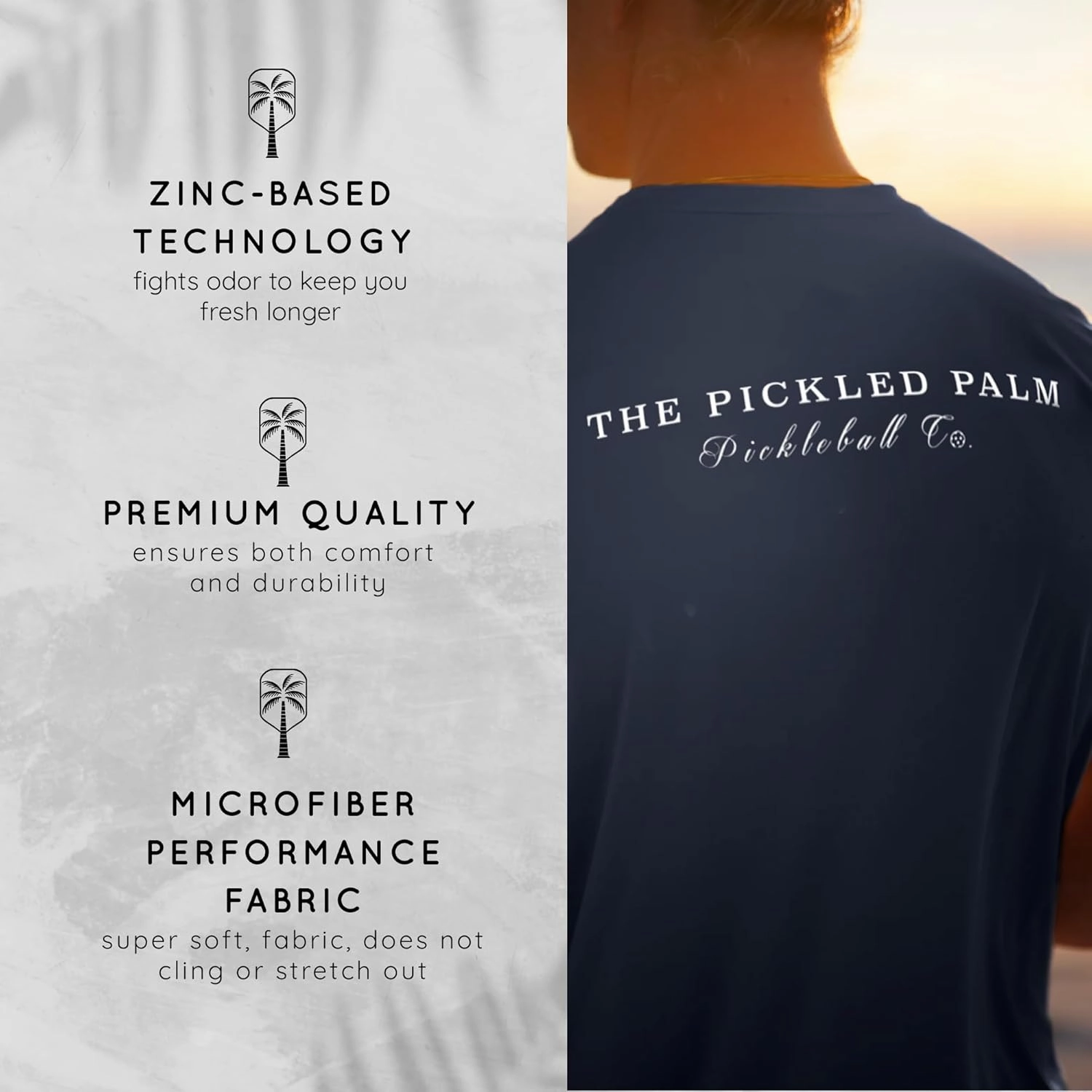 Mens Performance Short Sleeve Pickleball Shirt – Premium UV Protection, Moisture-Wicking, and Odor-Fighting Design