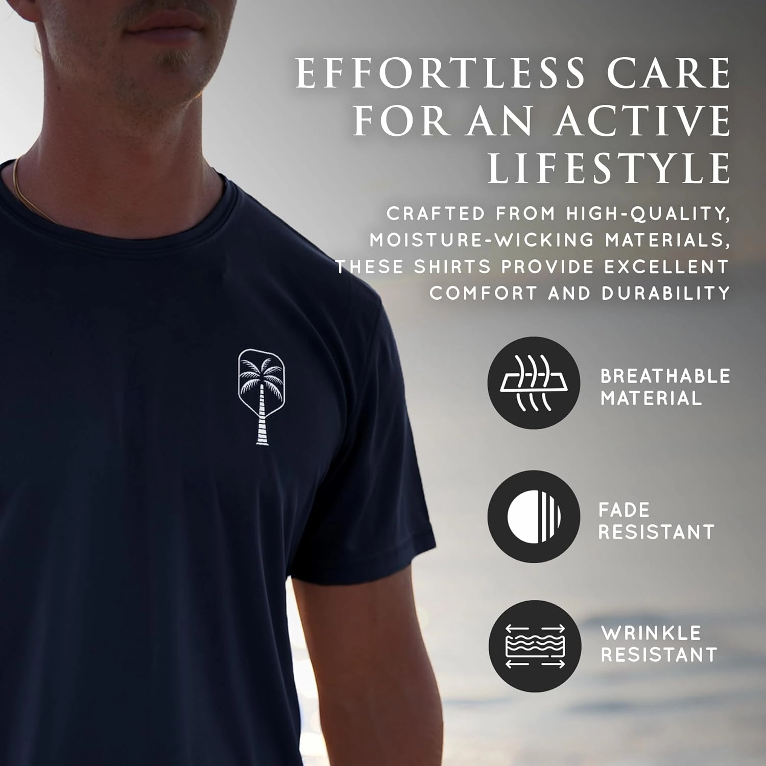 Mens Performance Short Sleeve Pickleball Shirt – Premium UV Protection, Moisture-Wicking, and Odor-Fighting Design