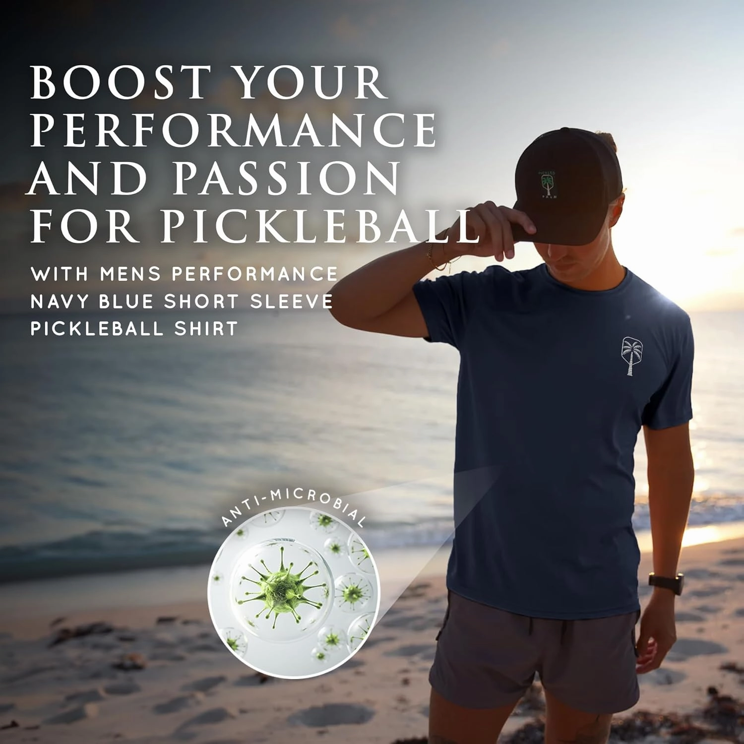 Mens Performance Short Sleeve Pickleball Shirt – Premium UV Protection, Moisture-Wicking, and Odor-Fighting Design