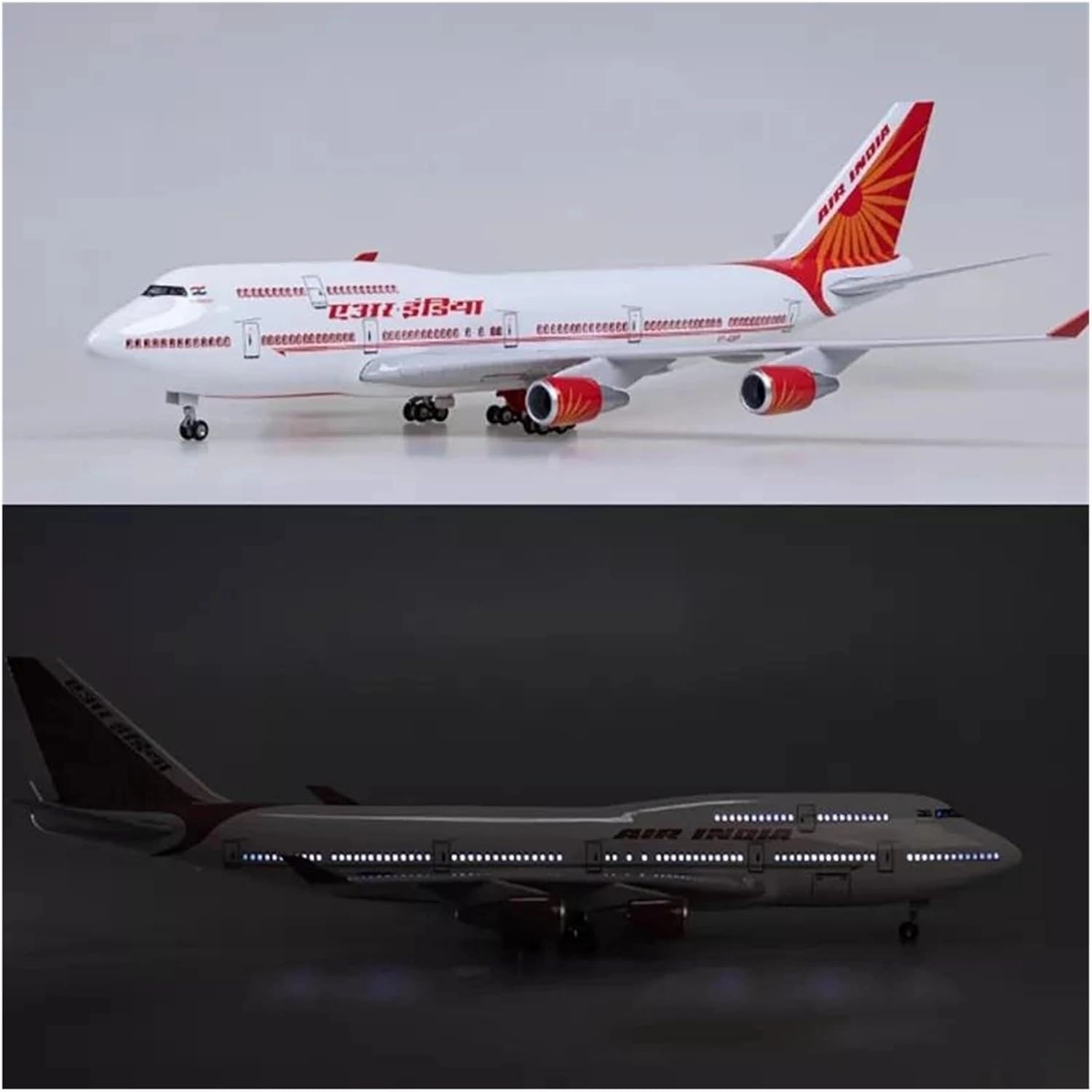 Metal Aircraft Model 1:150 Scale for Boeing 747 India Aircraft Model Die-Casting Machine Souvenir Decoration Collected Aviation Enthusiasts(No Light)