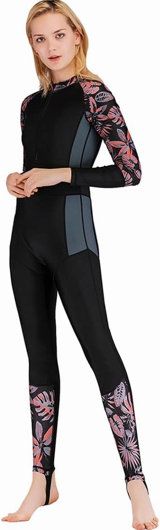 Micosuza Swimsuit for Women Design One Piece Long-Sleeve Surfing Suit
