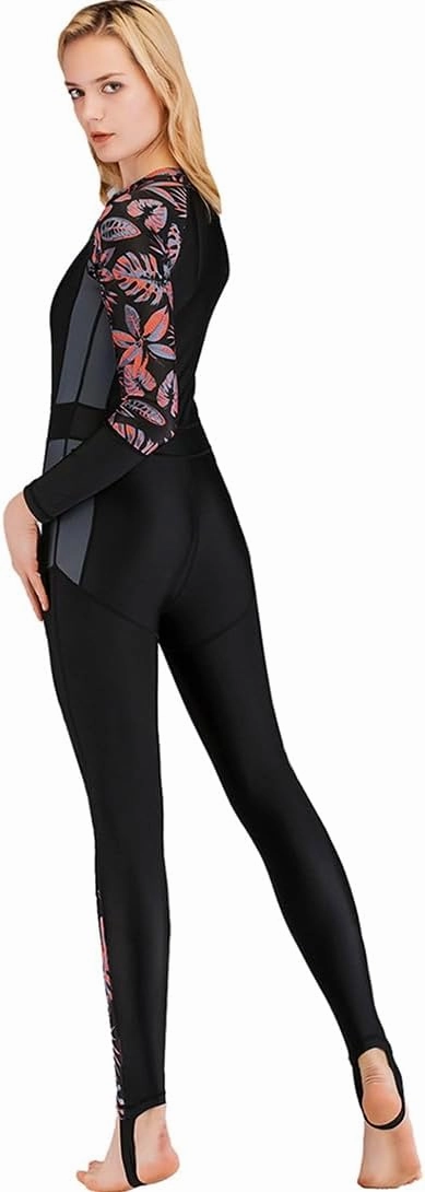 Micosuza Swimsuit for Women Design One Piece Long-Sleeve Surfing Suit