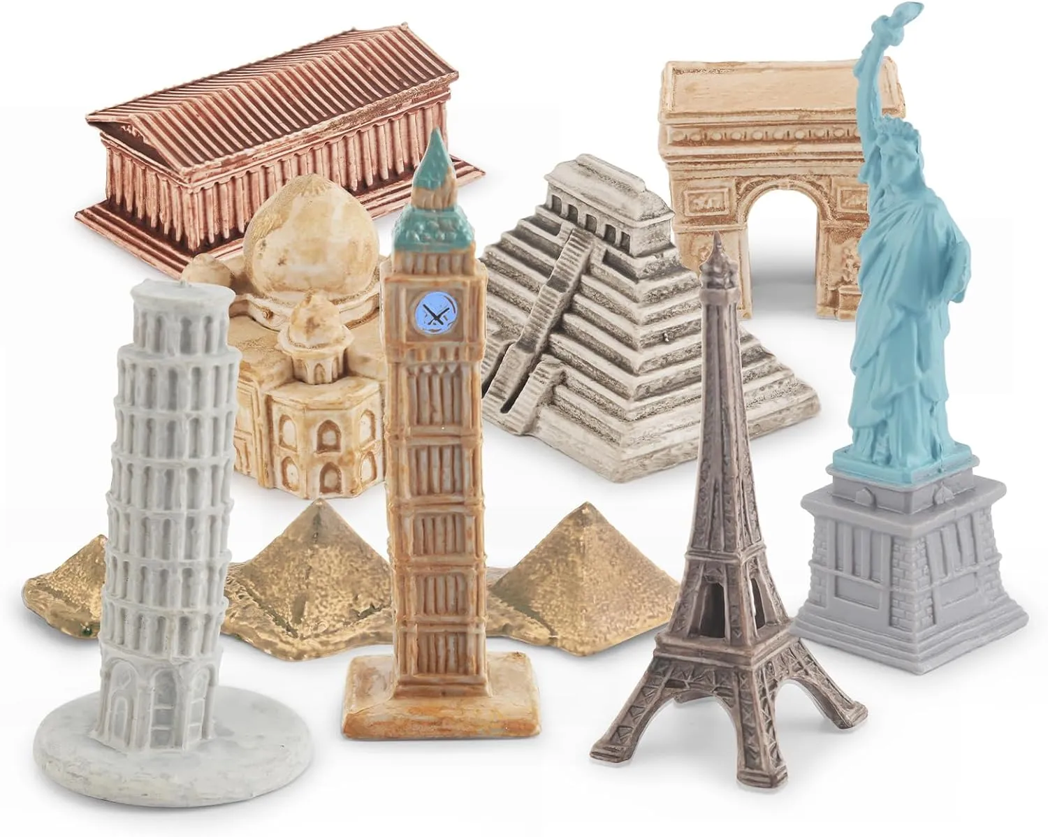 Mini Building Kit Figurines Mini World Pyramids Toys Egyptian Toys for Diorama Projects Kids Birthday Gift