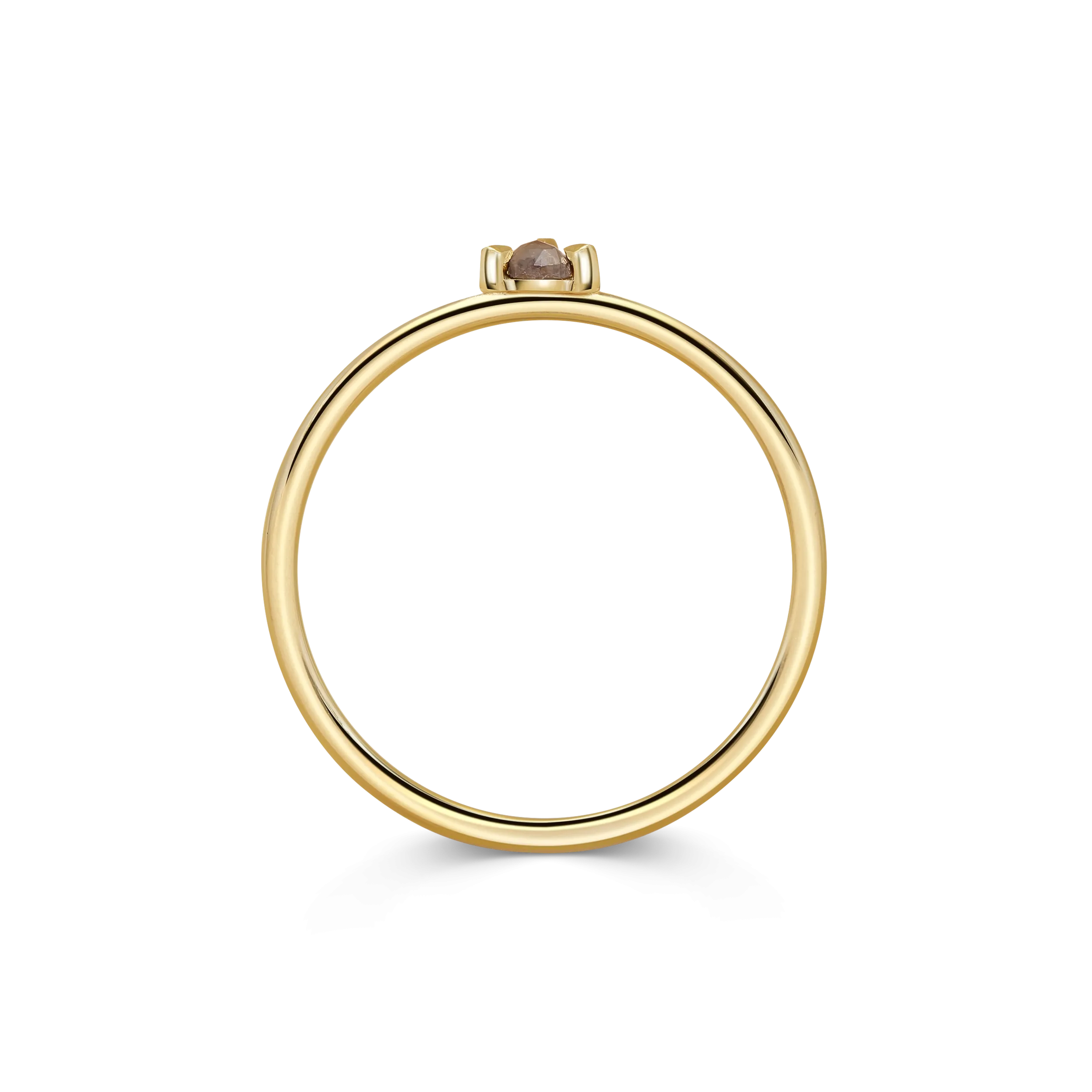 Mini Pear Grey Diamond Promise Ring